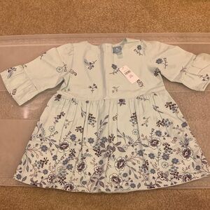 GAP Kids Floral Dress in Light Blue and Purple